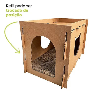 Arranhador Toca Para Gatos - Papelão Desmontável - Viu Pet