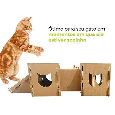 Arranhador Para Gato Esconderijo 2 Toca + Rampa Anti Stress - Viu Pet