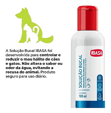 Solução Bucal Higienizante Ibasa para Cães e Gatos 100ml - Viu Pet