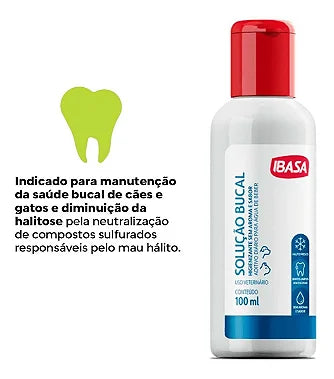 Solução Bucal Higienizante Ibasa para Cães e Gatos 100ml - Viu Pet