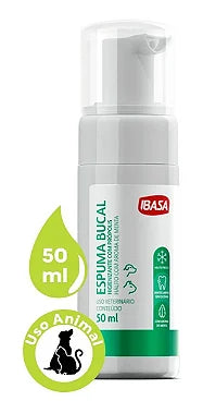 Espuma Bucal Ibasa Para Cães e Gatos - 50ml - Viu Pet