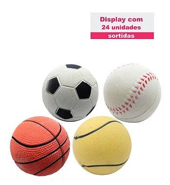 Display Com 24 Bolas Borracha Maciça Sortidas - Viu Pet