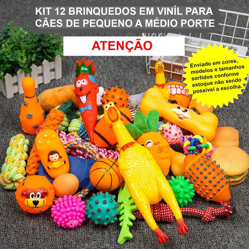 Kit 12 Brinquedos Vinil