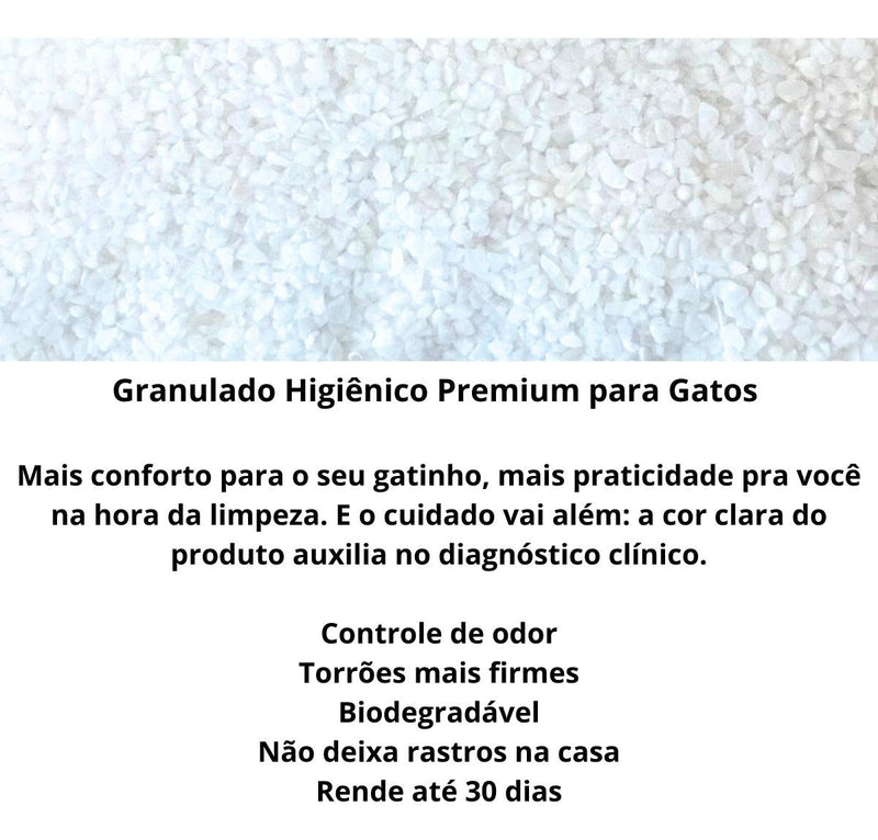 Areia Biodegradável Premium Para Gatos Grãos Finos - 2kg