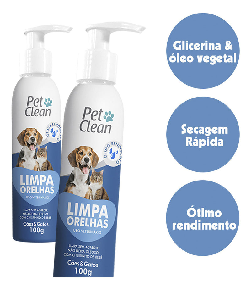 Limpa Orelhas Pet Clean - 100g