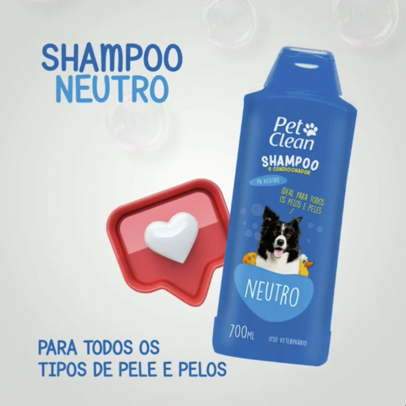 Kit Banho Shampoo Condicionador Perfume Para Cães Pet Clean