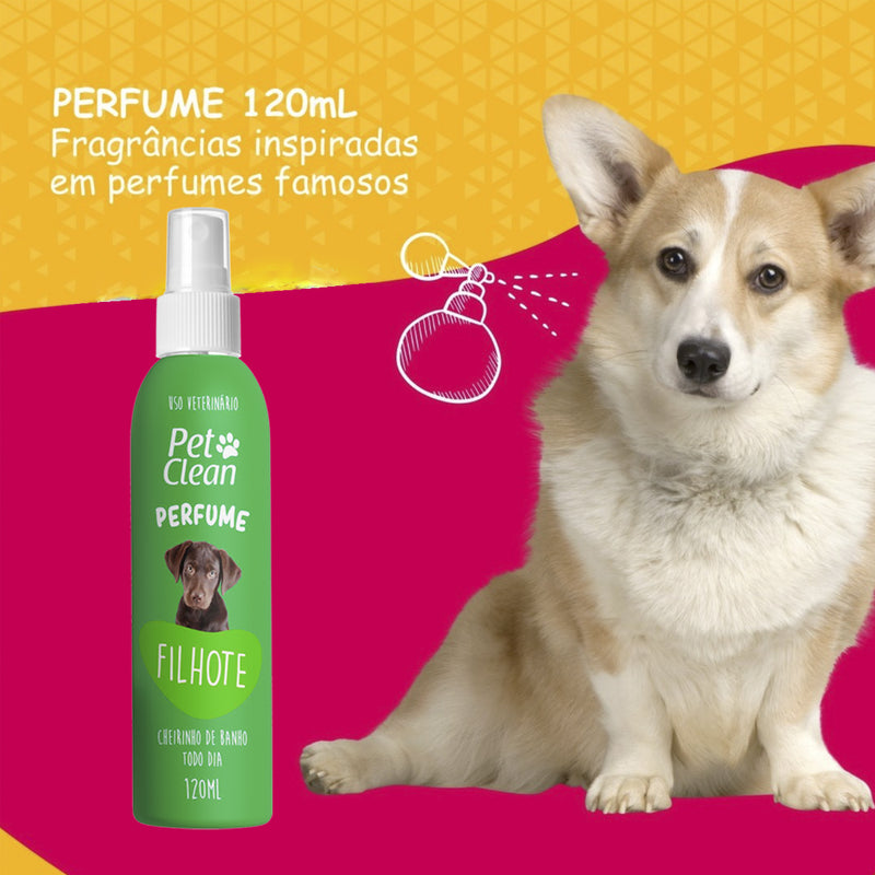 Kit Banho Shampoo Condicionador Perfume Para Cães Pet Clean