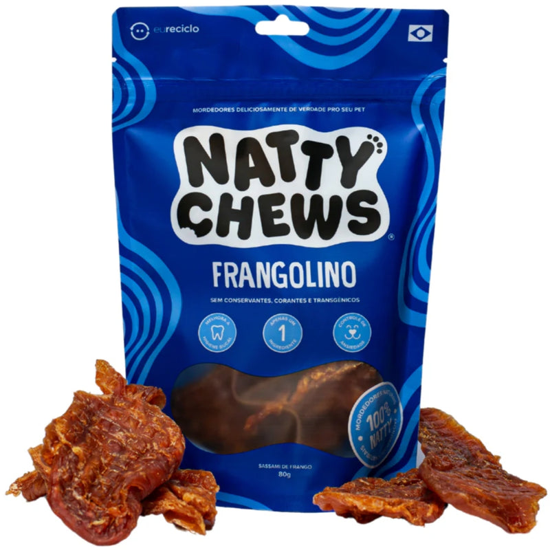 Petisco Para Cachorros Iscas De Frango 80g Natty Chews