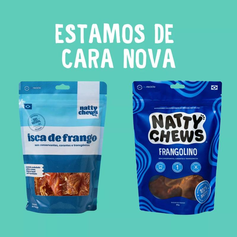 Petisco Para Cachorros Iscas De Frango 80g Natty Chews