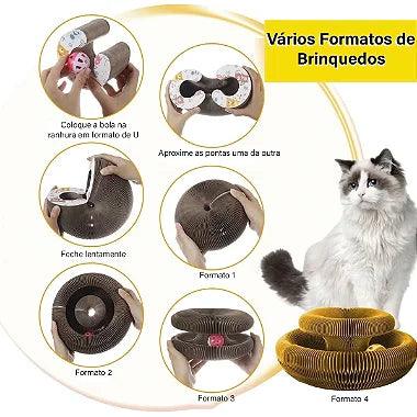 Arranhador Mágico Para Gato Com Bolinha Interativa - Viu Pet