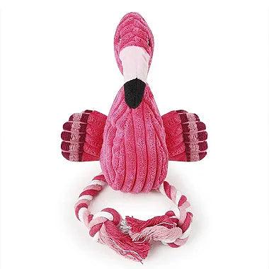 Brinquedo Pelúcia Flamingo Com Corda e Apito - Viu Pet