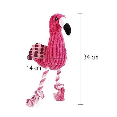 Brinquedo Pelúcia Flamingo Com Corda e Apito - Viu Pet