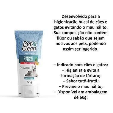 Creme Dental Pet Clean Para Cães e Gatos - 60g - Viu Pet