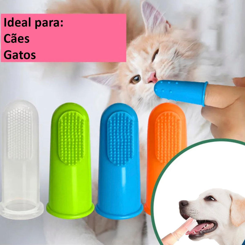 2 Dedeira Escova Dental Para Cães e Gatos - Viu Pet