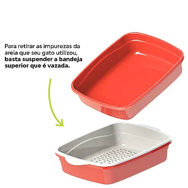 Bandeja Higiênica Furba Para Gatos Peneira - Viu Pet