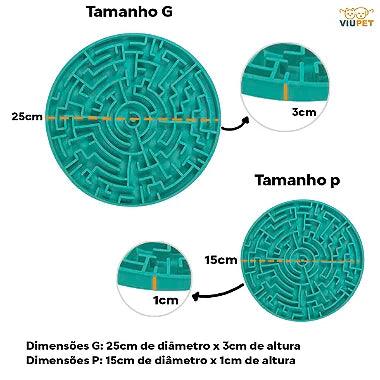 Brinquedo Interativo e Comedouro Tapete de Lamber - Verde - Viu Pet