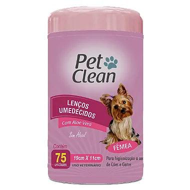 Lenço Umedecido Pet Clean 75 Unidades - Fêmea - Viu Pet