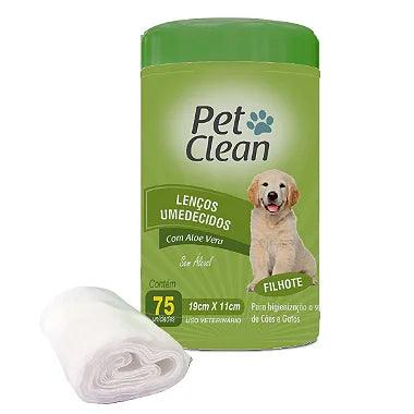 Lenço Umedecido Pet Clean 75 Unidades - Filhote - Viu Pet