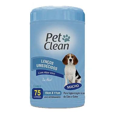 Lenço Umedecido Pet Clean - Macho - Viu Pet