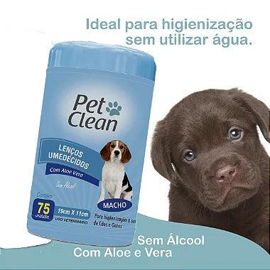 Lenço Umedecido Pet Clean - Macho - Viu Pet