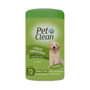 Lenço Umedecido Pet Clean 75 Unidades - Filhote - Viu Pet