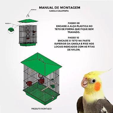 Gaiola Aberta Com Poleiro Para Calopsita - Viu Pet