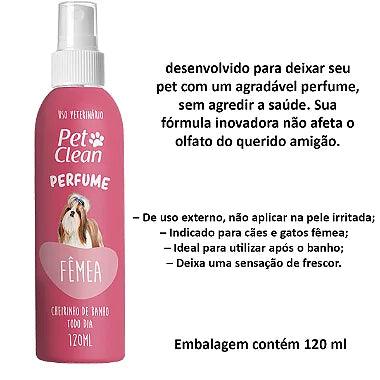 Perfume Para Cães e Gatos Pet Clean - Fêmea 120ml - Viu Pet